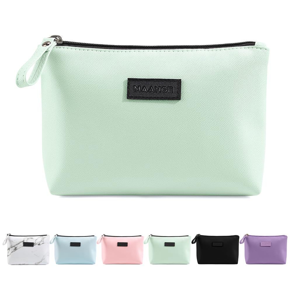 Makeup Bag For Purse Small Makeup Bag With Zipper Pu Leather Makeup Pouch🐙